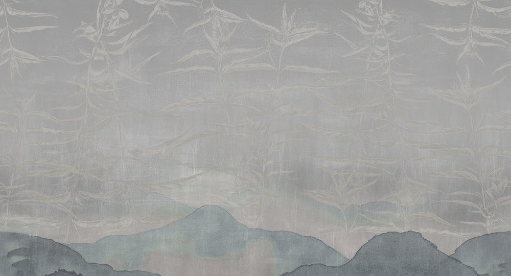 Grey Porcelain Abstract Landscape Mural M2910- Sample
