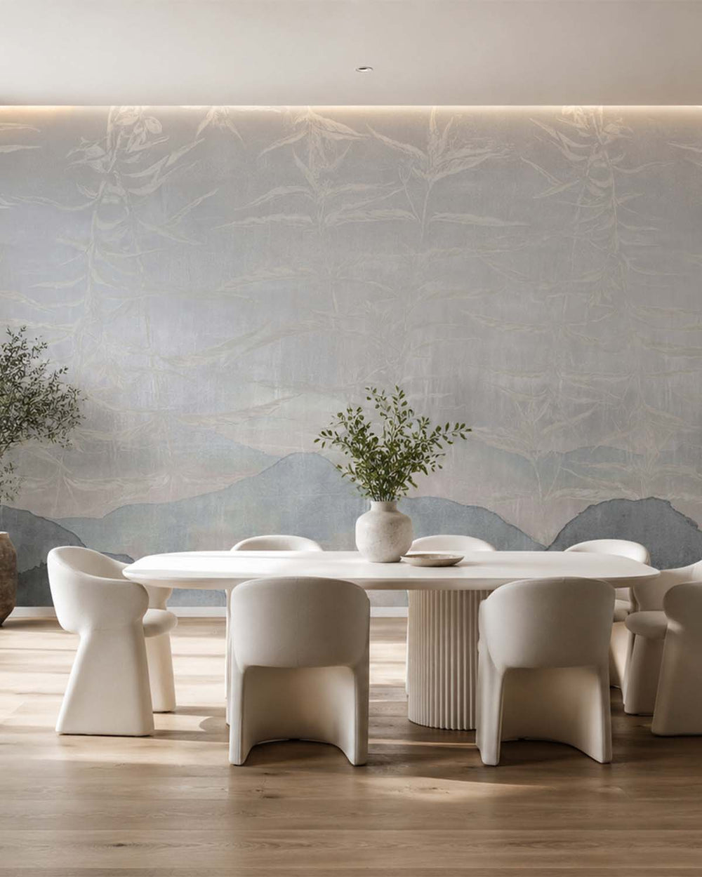Grey Porcelain Abstract Landscape Mural M2910- Sample