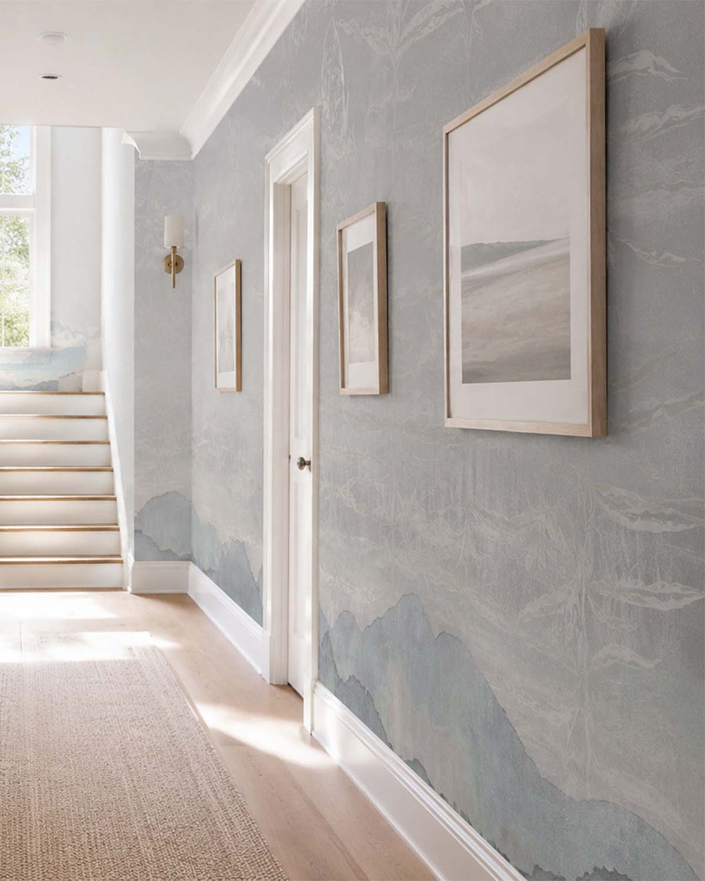 Grey Porcelain Abstract Landscape Mural M2910- Sample