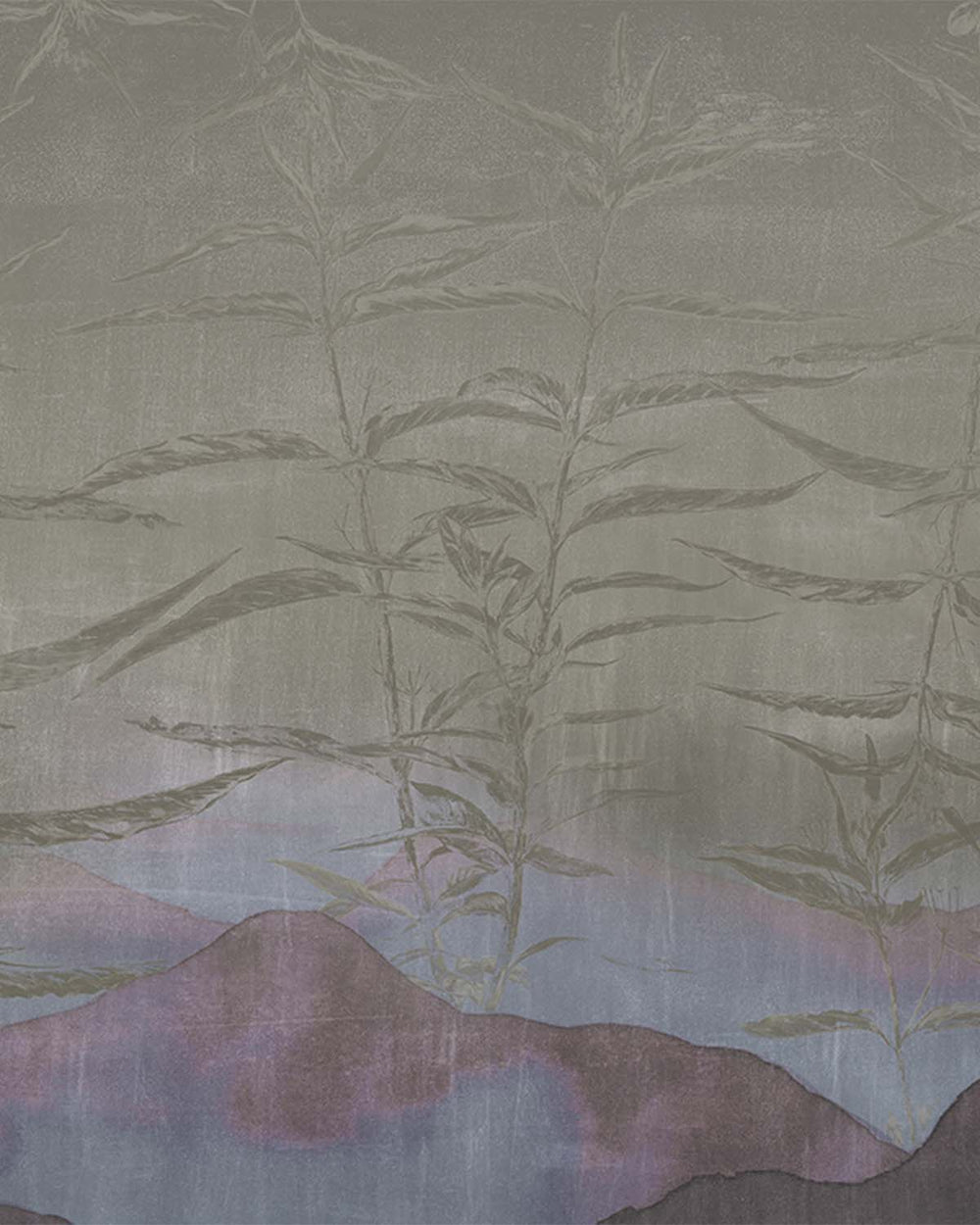 Natural Grey Abstract Landscape Mural M2911- Sample