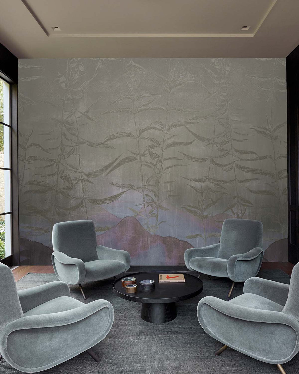 Natural Grey Abstract Landscape Mural M2911- Sample
