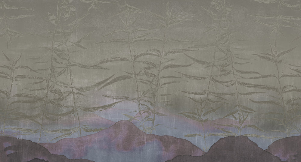 Natural Grey Abstract Landscape Mural M2911- Sample