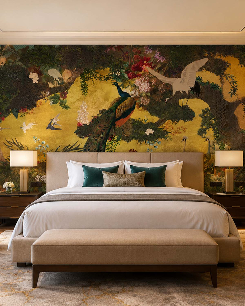 Aimiru Brown Botanical Eden Mural M2912