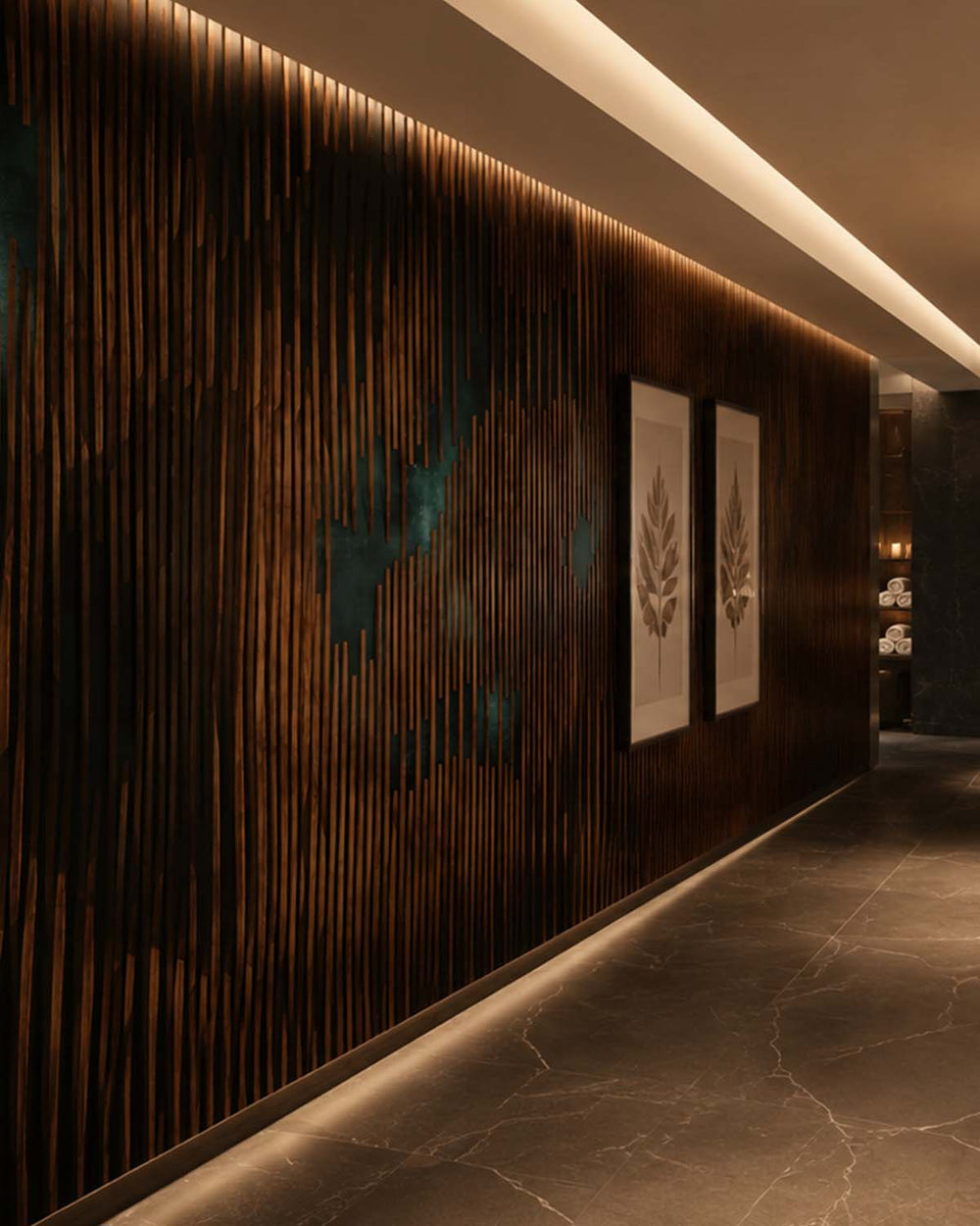 Pullman Brown Abstract Stripes Mural M2919- Sample
