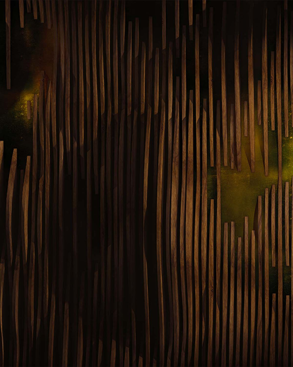 Otter Brown Abstract Stripes Mural M2920- Sample