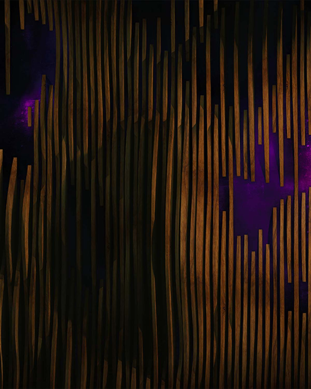 Brown Tumbleweed Abstract Stripes Mural M2921