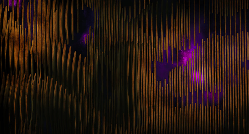 Brown Tumbleweed Abstract Stripes Mural M2921
