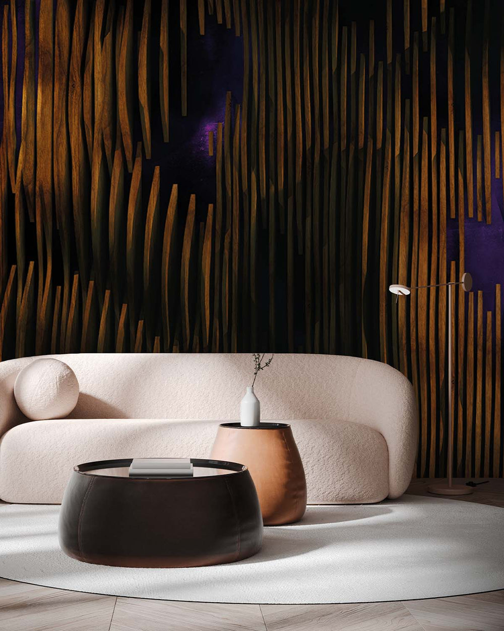 Brown Tumbleweed Abstract Stripes Mural M2921- Sample