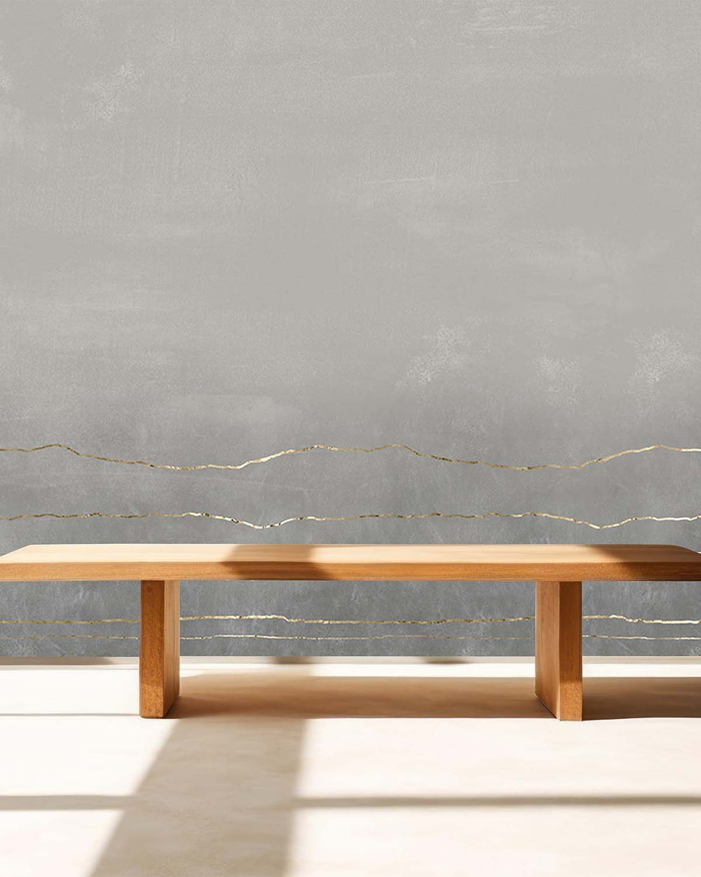 Warm Granite Mottled Stone and Stripes Mural M2929