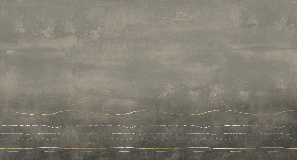 Grey Porcelain Mottled Stone and Stripes Mural M2930- Sample