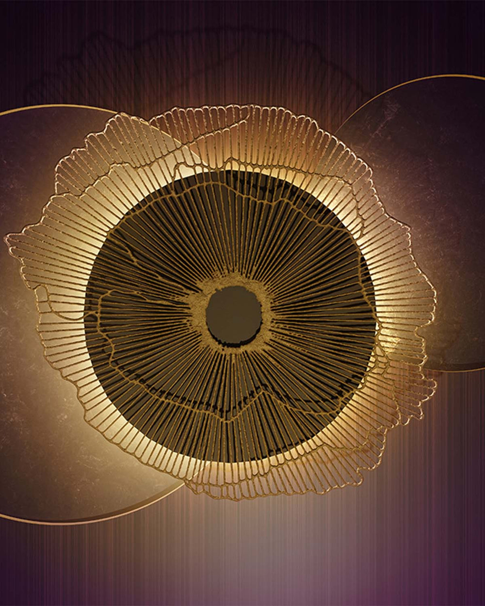 Vineyard Wine Geometric Eclipse Mural M2935