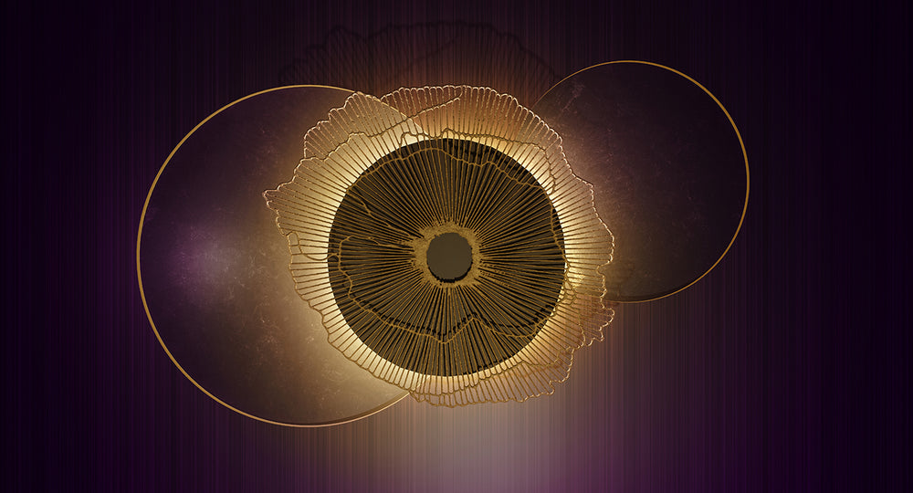 Vineyard Wine Geometric Eclipse Mural M2935