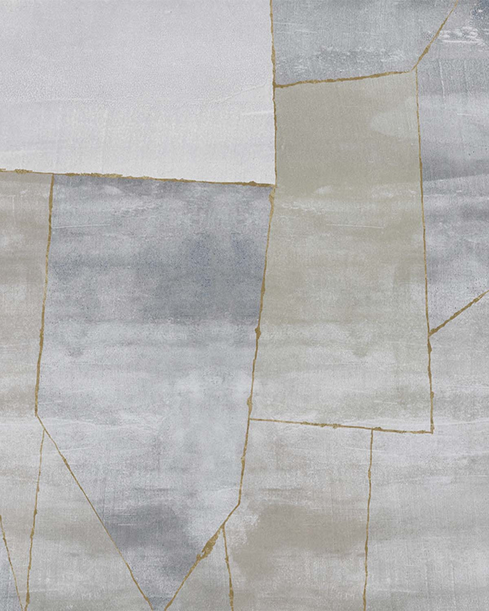 Harbour Fog Grisaille Geometric Abstraction Mural M2937- Sample