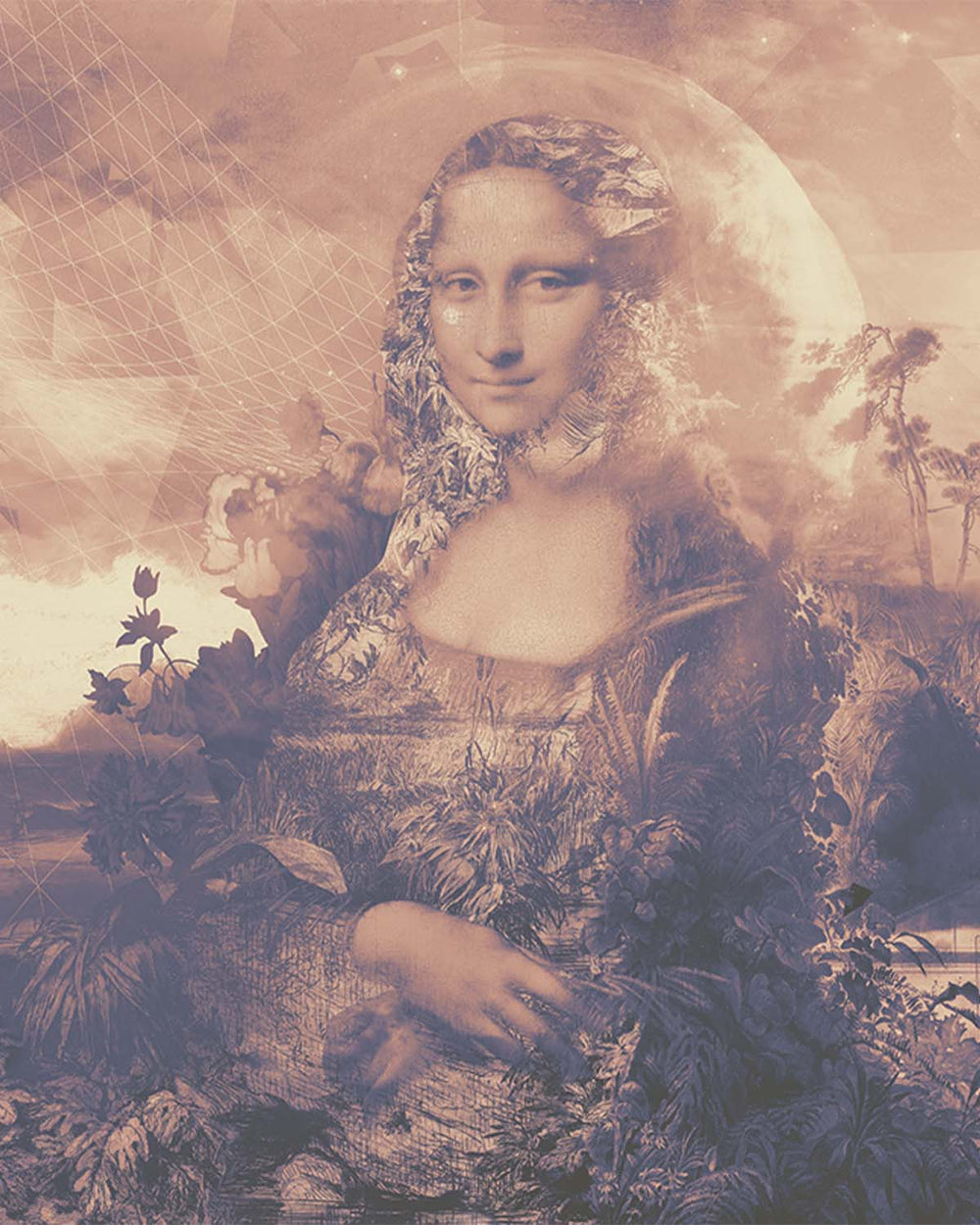 Carnaby Tan Surreal Mona Lisa Mural M2939