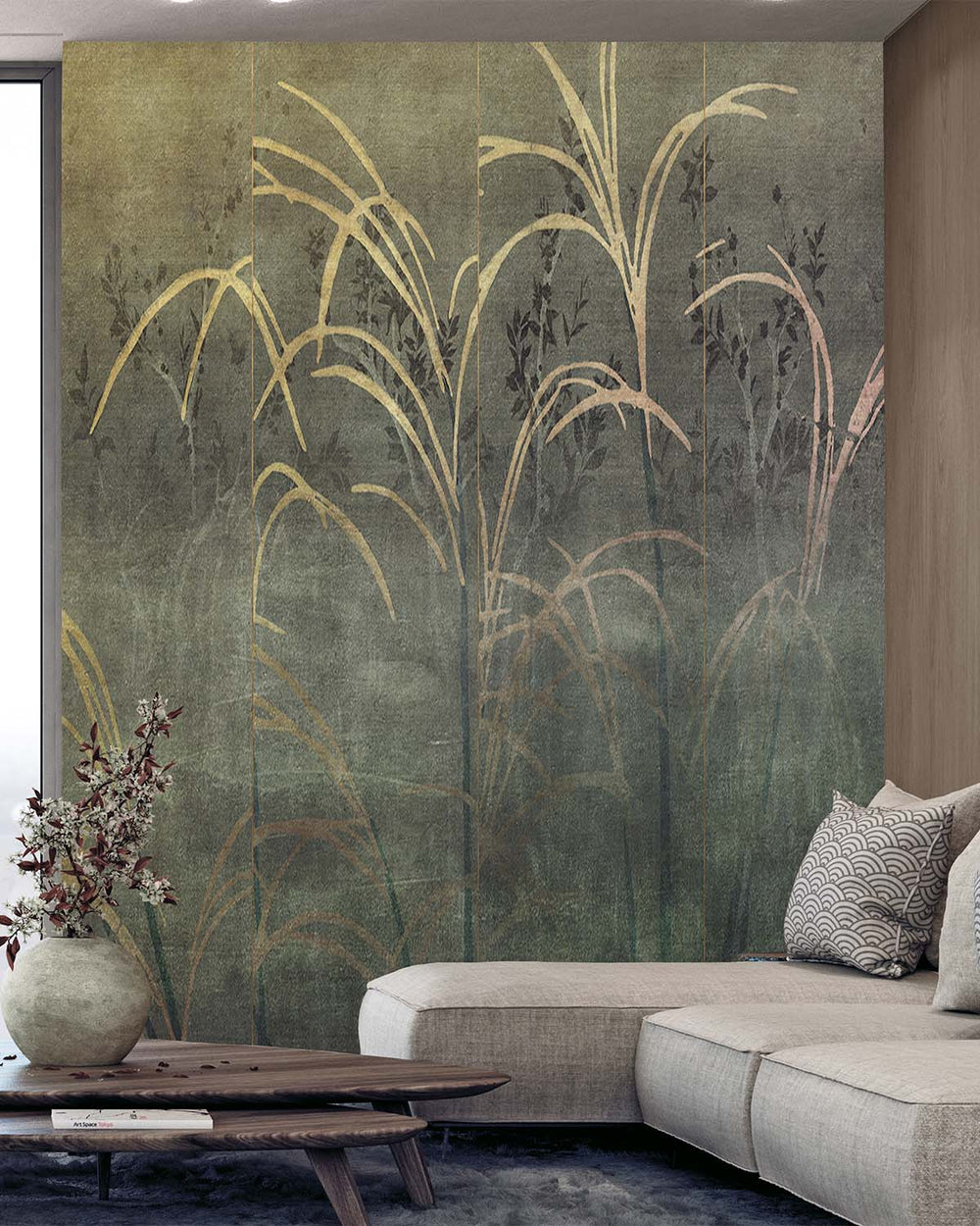 Mendocino Hills Japanese Prairie in Autumn Mural M2940