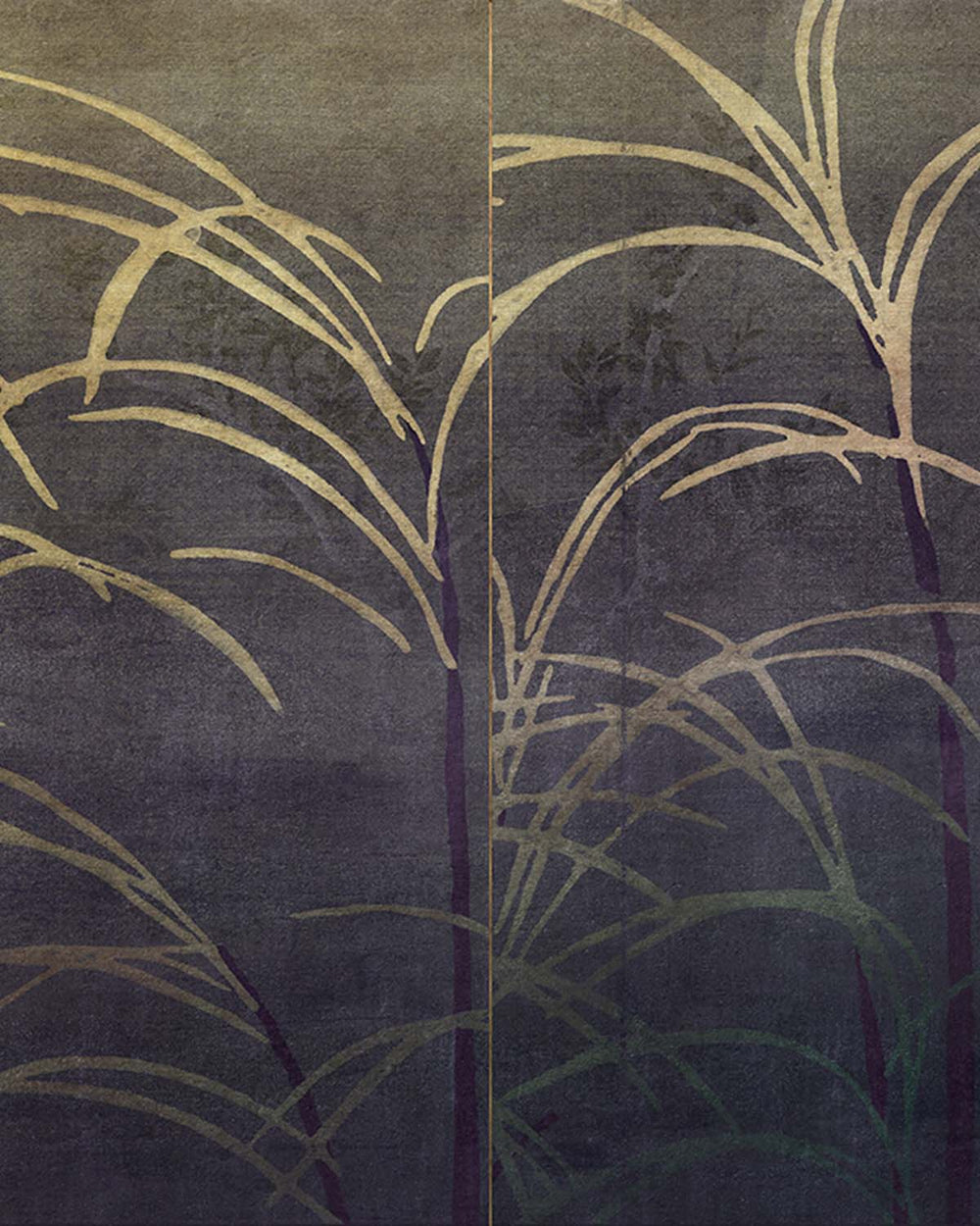 Bastion Grey Japanese Prairie in Autumn Mural M2941- Sample