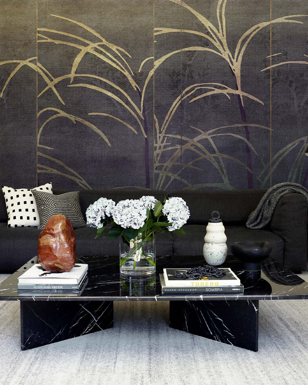 Bastion Grey Japanese Prairie in Autumn Mural M2941