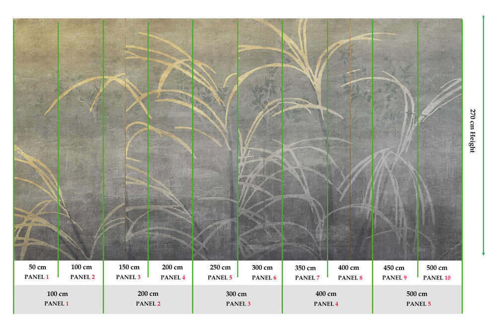 Laurel Oak Japanese Prairie in Autumn Mural M2942- Sample