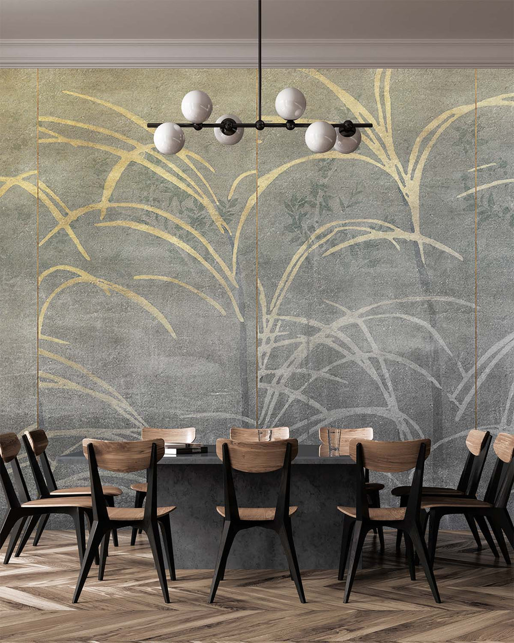 Laurel Oak Japanese Prairie in Autumn Mural M2942