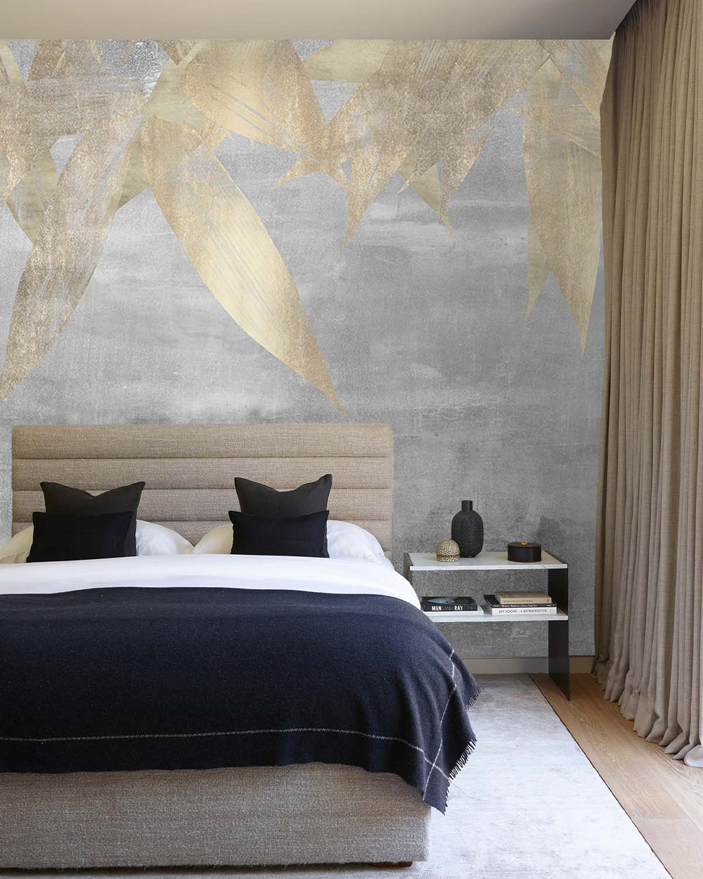 Rainy Grey Canopy of Bamboo Leaves Mural M2944- Sample