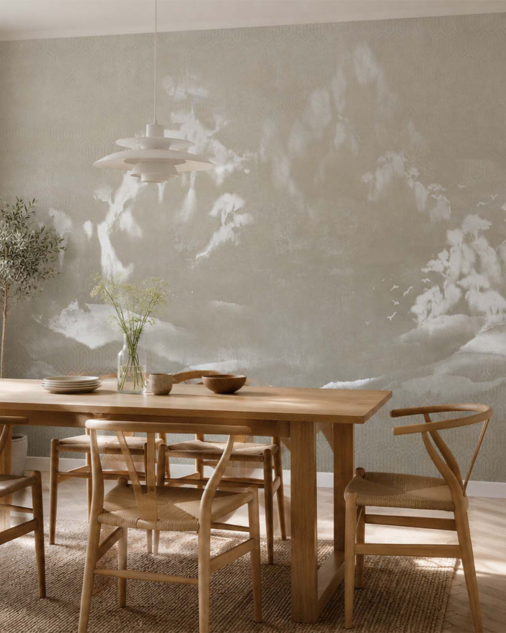 Abbey Stone Misty Mountain Lansdcape Mural M2950- Sample