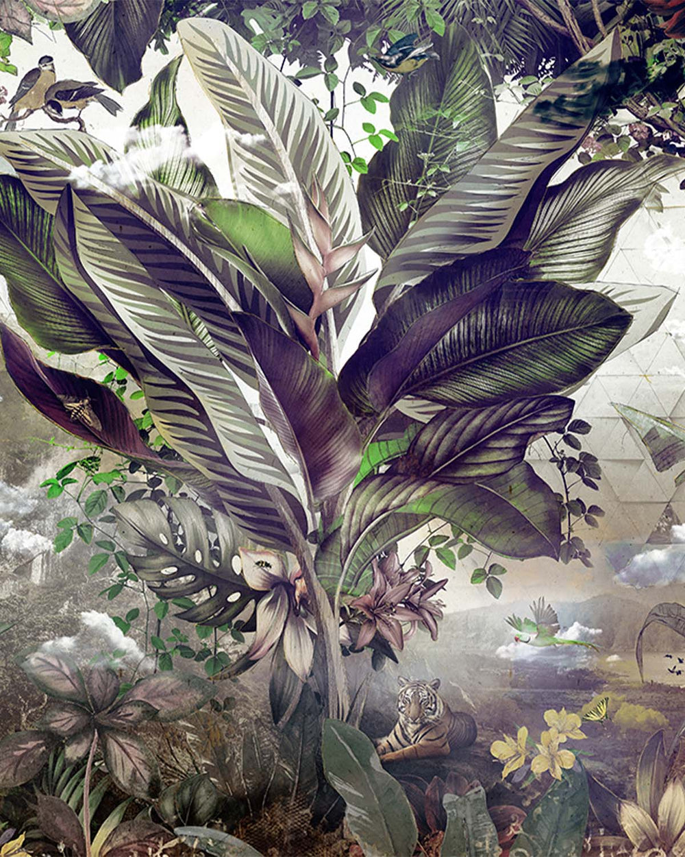 La Grange Tropical African Jungle Mural M2955
