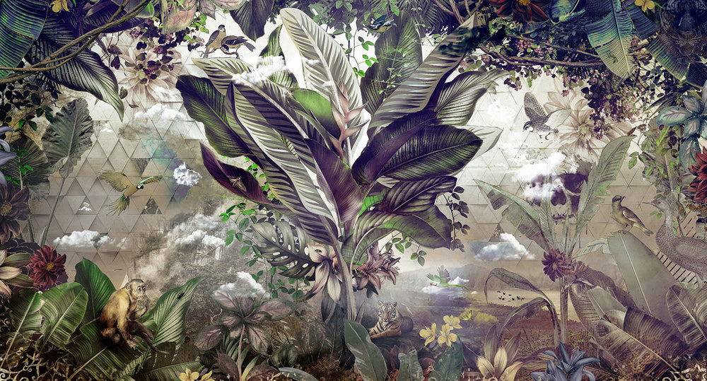 La Grange Tropical African Jungle Mural M2955