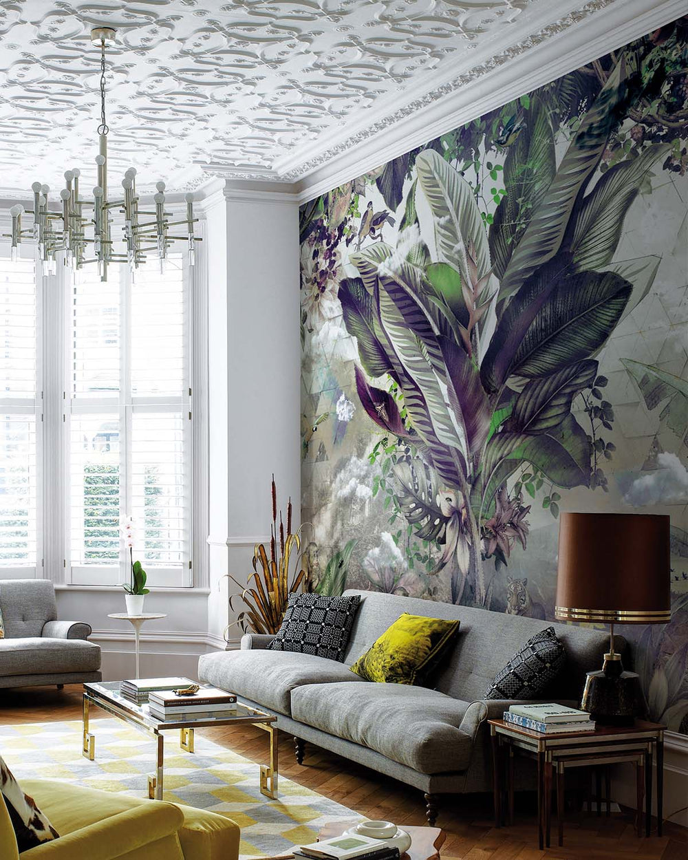 La Grange Tropical African Jungle Mural M2955- Sample
