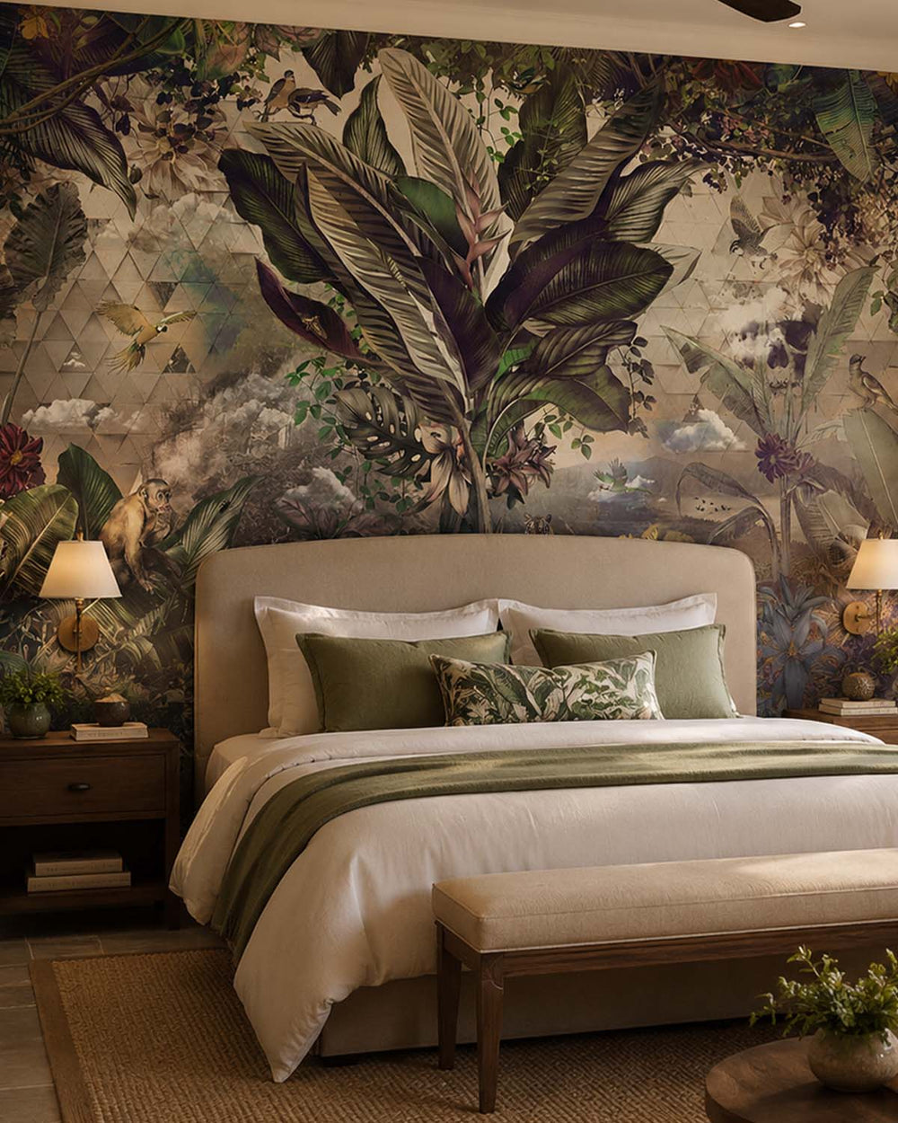 La Grange Tropical African Jungle Mural M2955- Sample