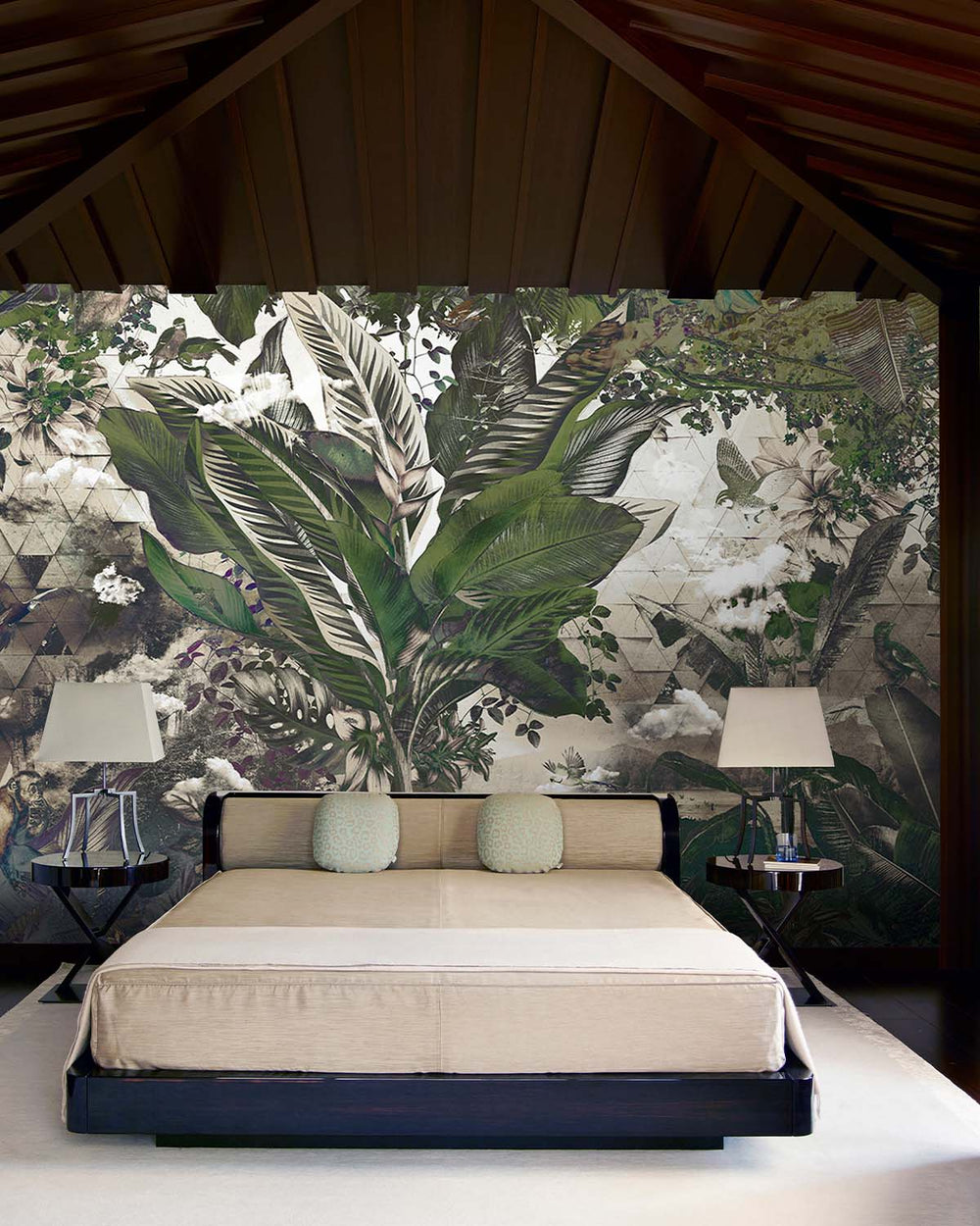 Palm Leaf Tropical African Jungle Mural M2956- Sample