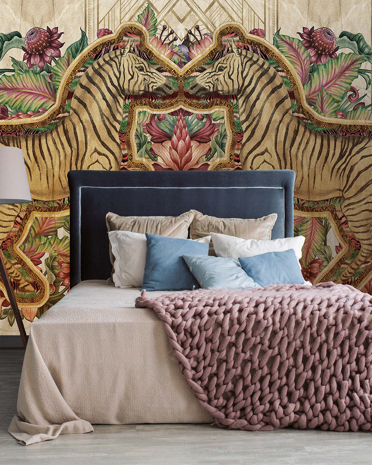 Clumsy Caramel Art Deco Safari Jungle Mural M2958
