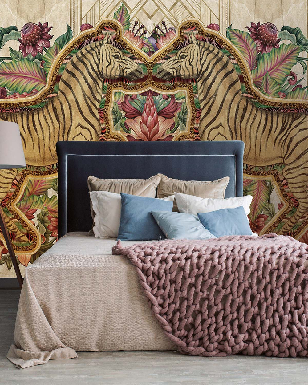Clumsy Caramel Art Deco Safari Jungle Mural M2958- Sample