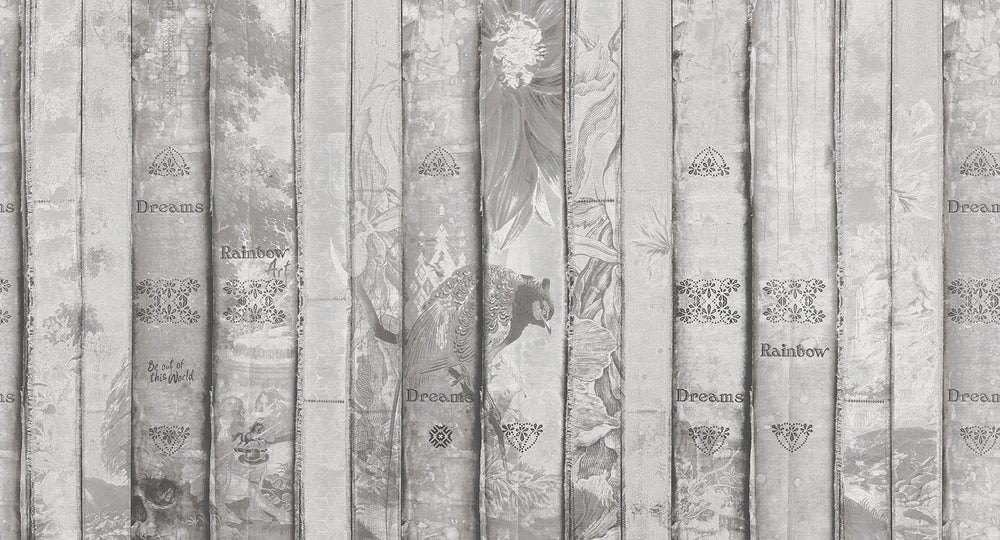 Mountain Mist Vintage Bookshelf Mural M2962