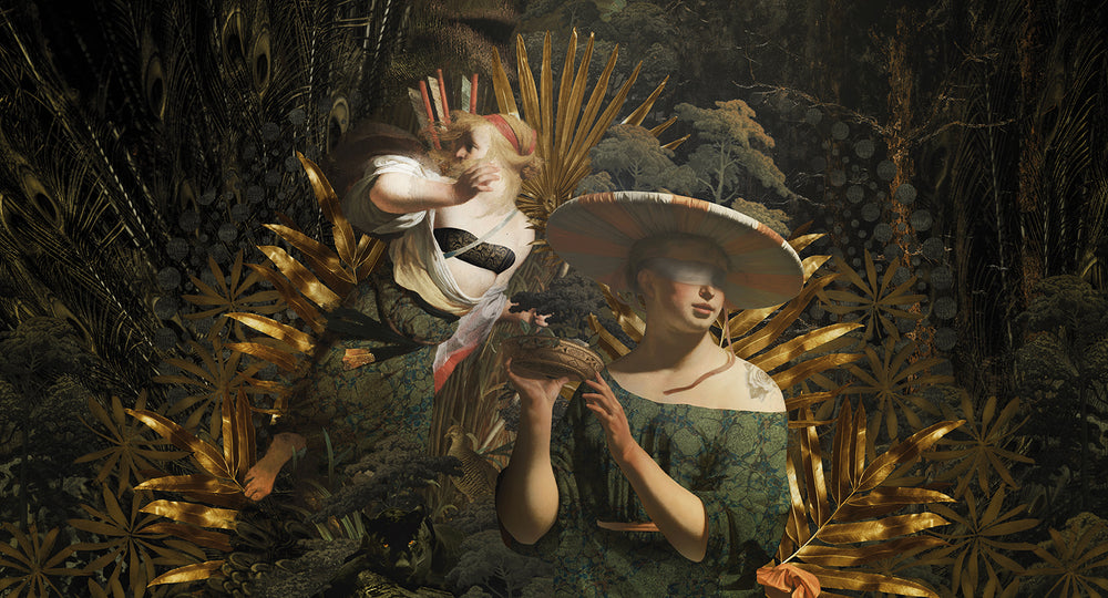 Calliste Green Renaissance Dream Mural M2966- Sample