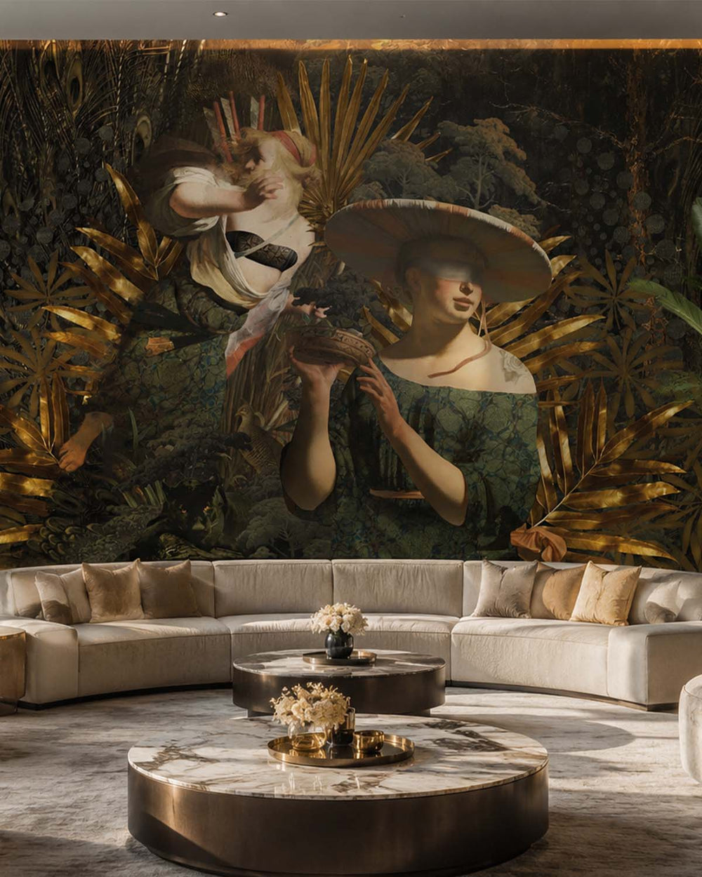Calliste Green Renaissance Dream Mural M2966