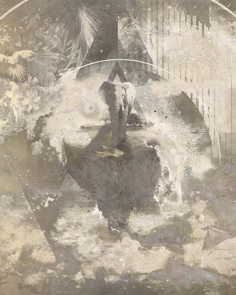 Baneblade Brown Cosmic African Jungle Mural M2975- Sample