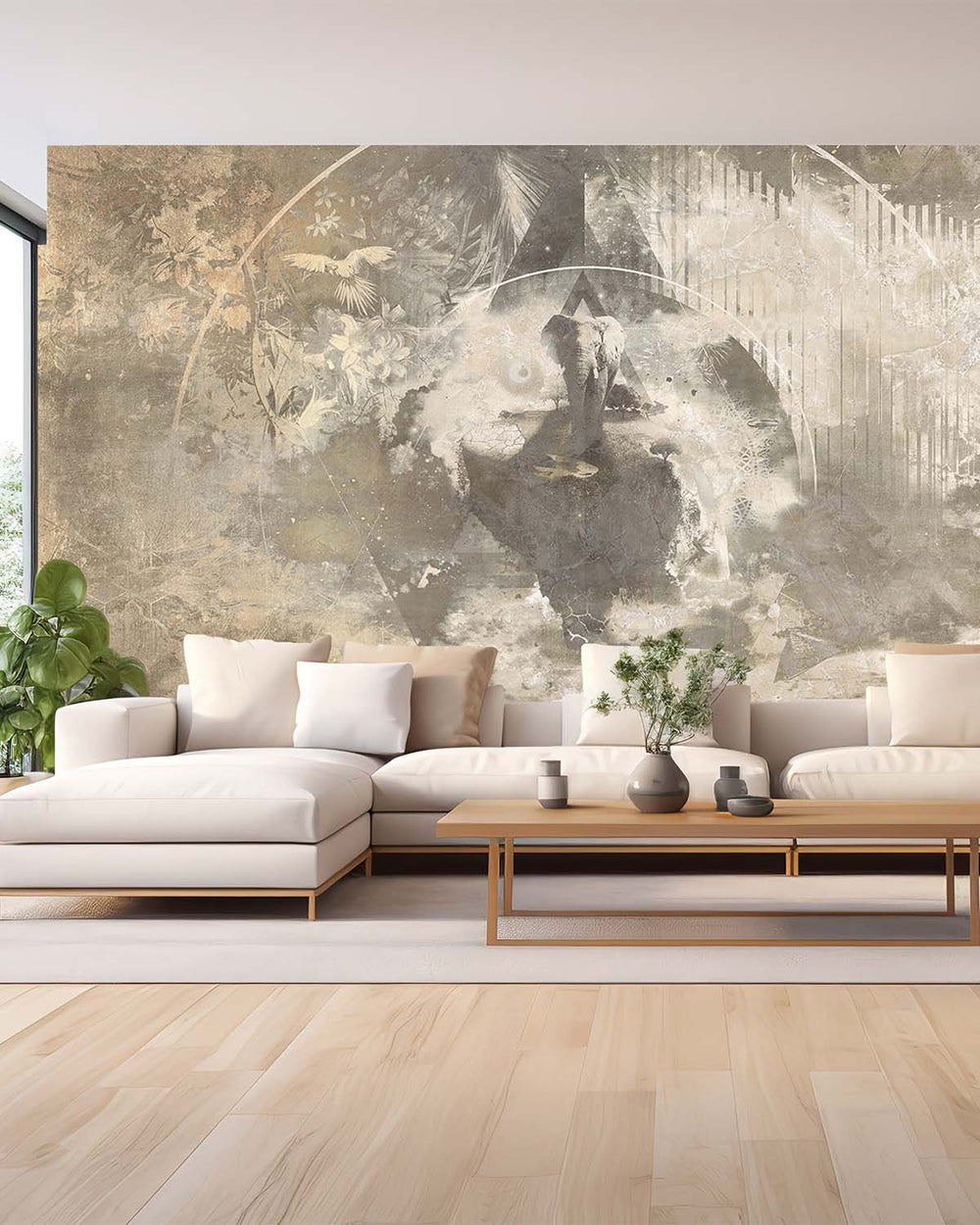 Baneblade Brown Cosmic African Jungle Mural M2975
