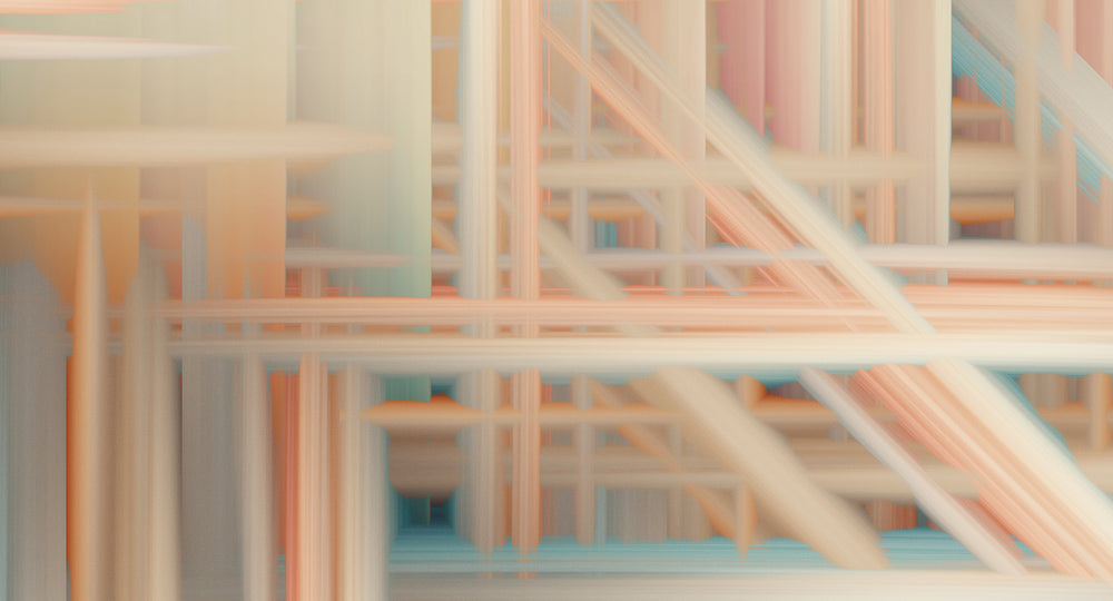 Cinnamon Frost Abstract Geometric Art Mural M2980