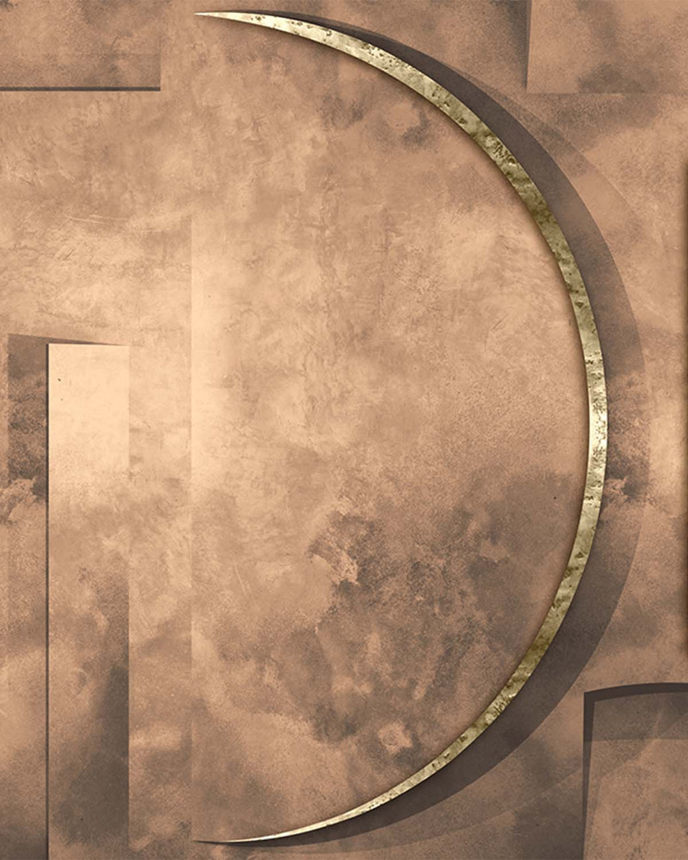 Chinook Salmon Faux Concrete Crescent Mural M2984