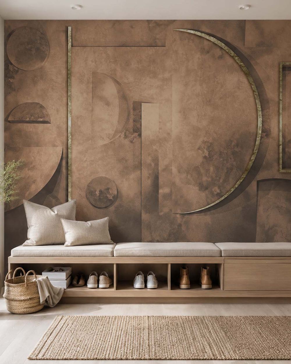 Chinook Salmon Faux Concrete Crescent Mural M2984