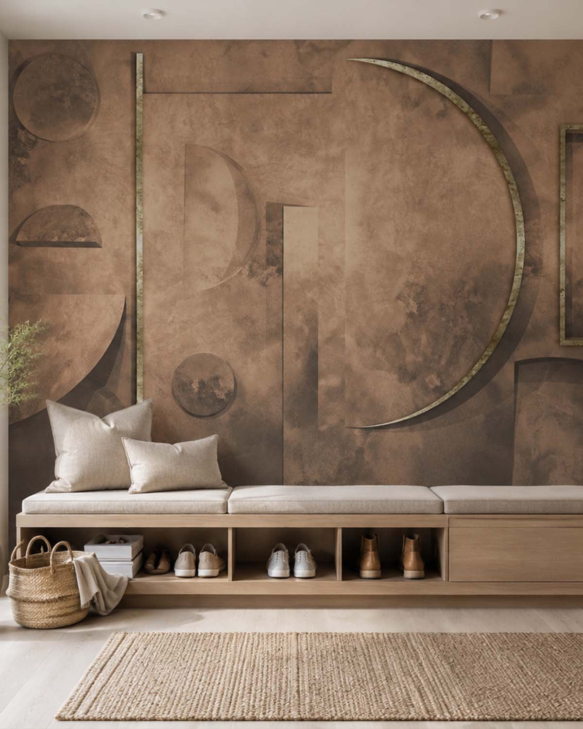 Chinook Salmon Faux Concrete Crescent Mural M2984 - Sample