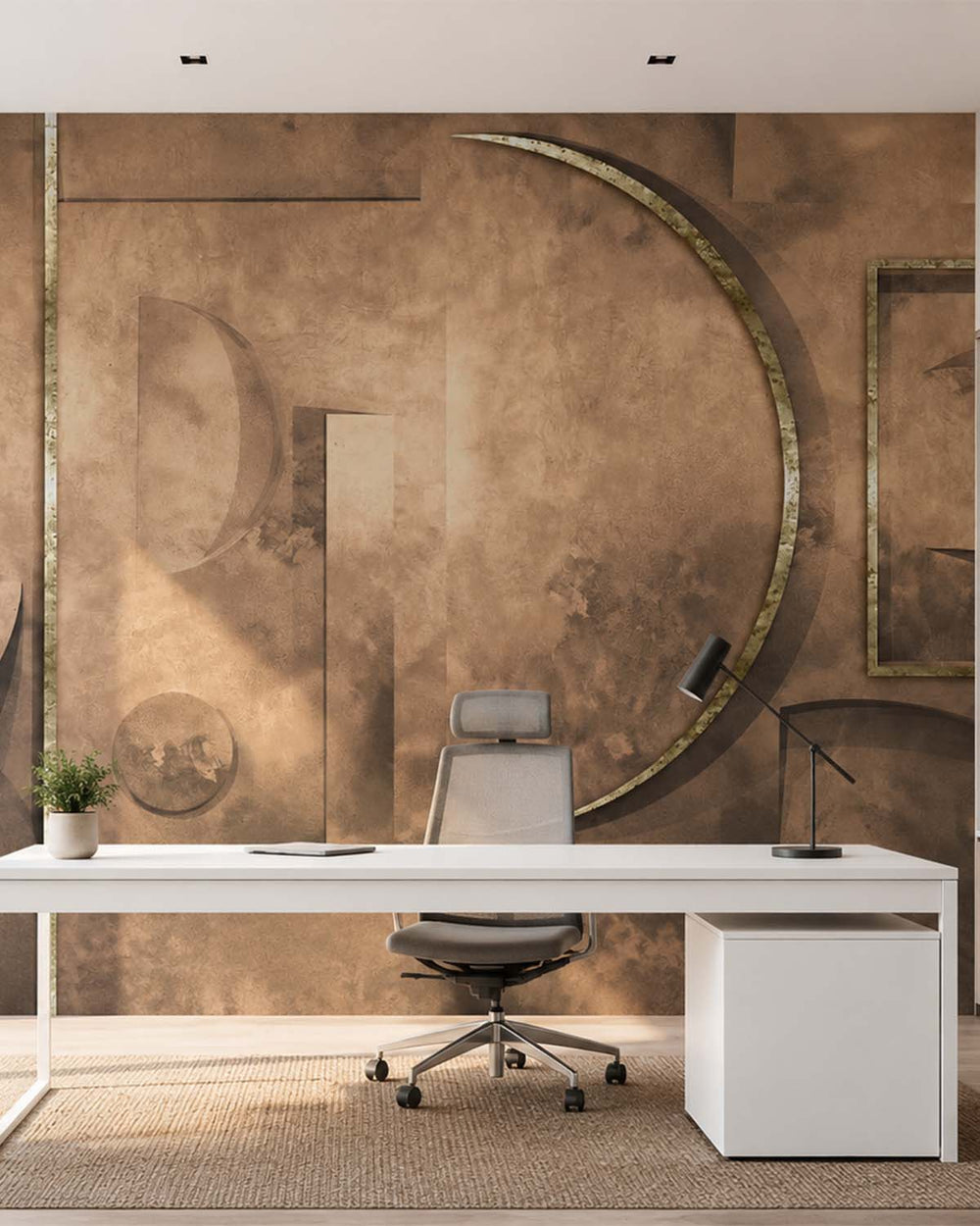 Chinook Salmon Faux Concrete Crescent Mural M2984 - Sample