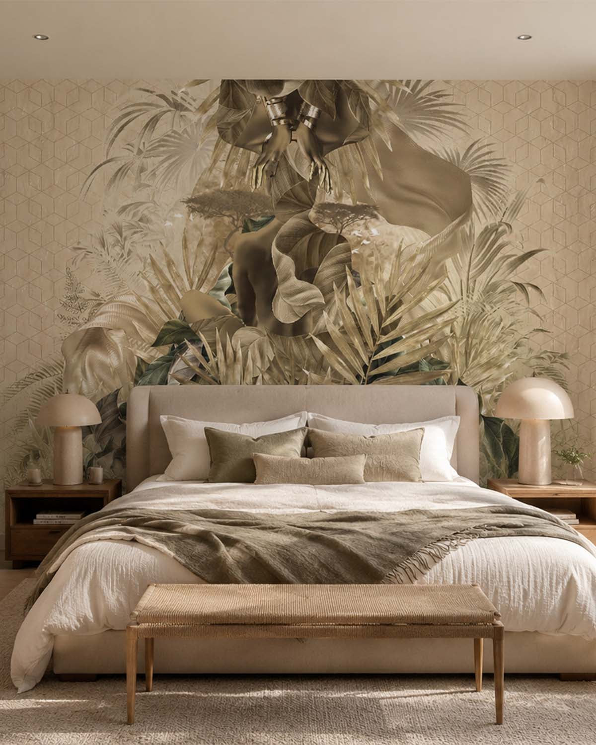 Montecito Lush Tropical Princess Mural M2985 - Sample