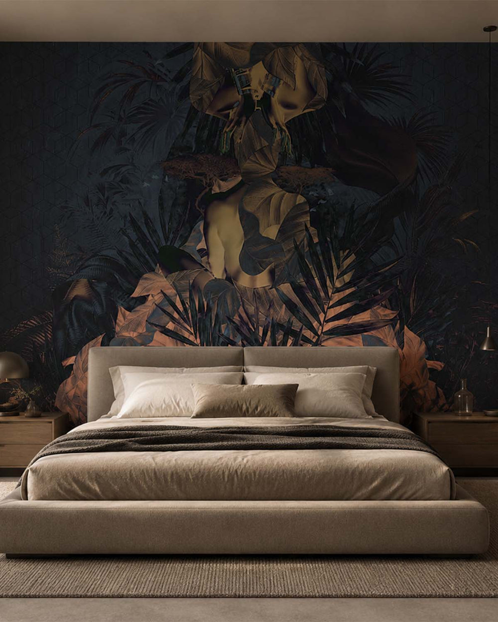 Rurikon Blue Lush Tropical Princess Mural M2986 - Sample