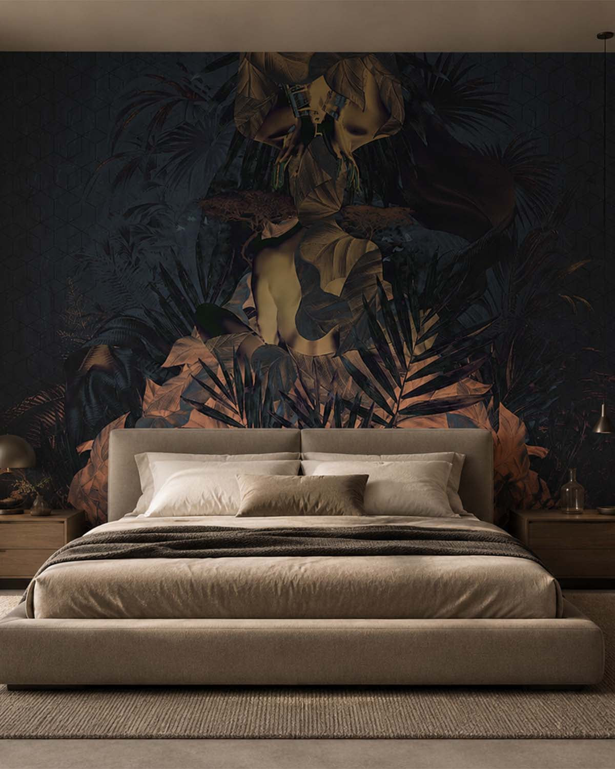 Rurikon Blue Lush Tropical Princess Mural M2986 - Sample