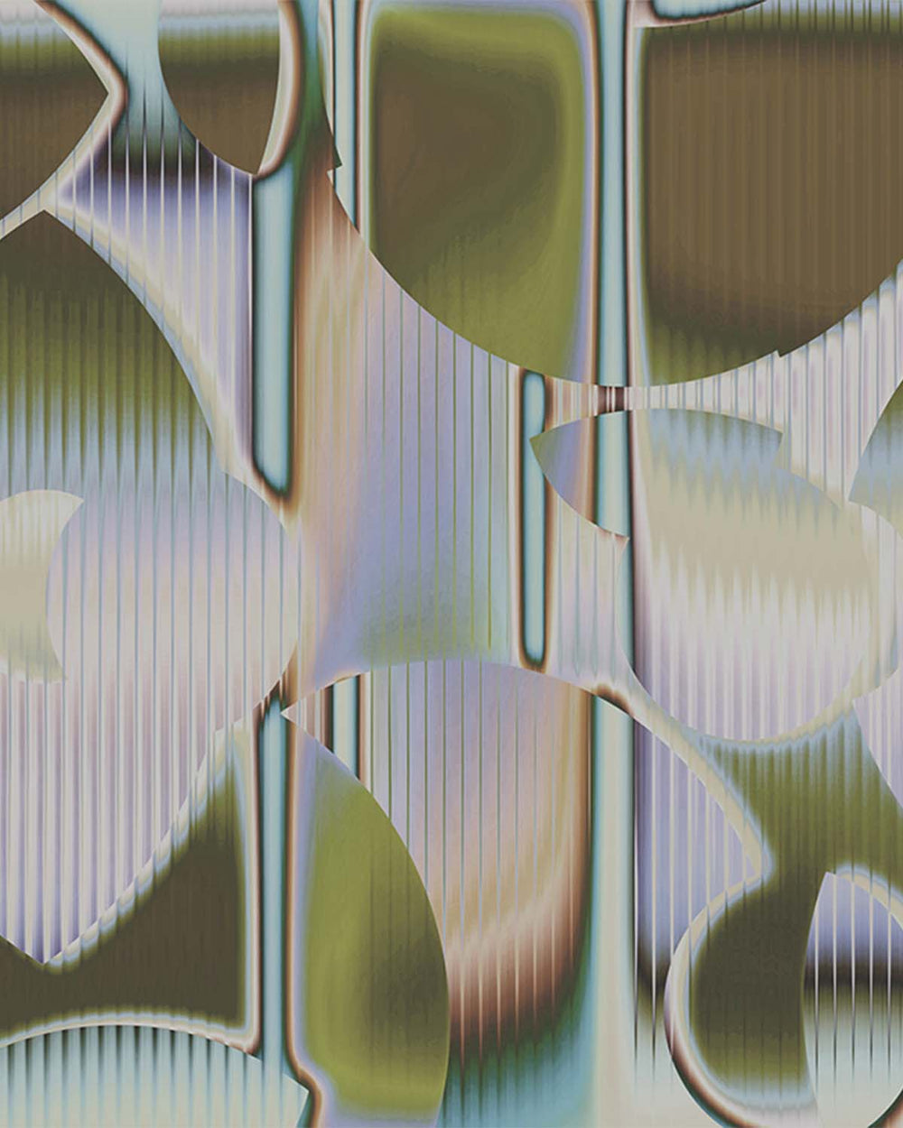 Seryi Grey Modern Geometric Abstract Mural M2992