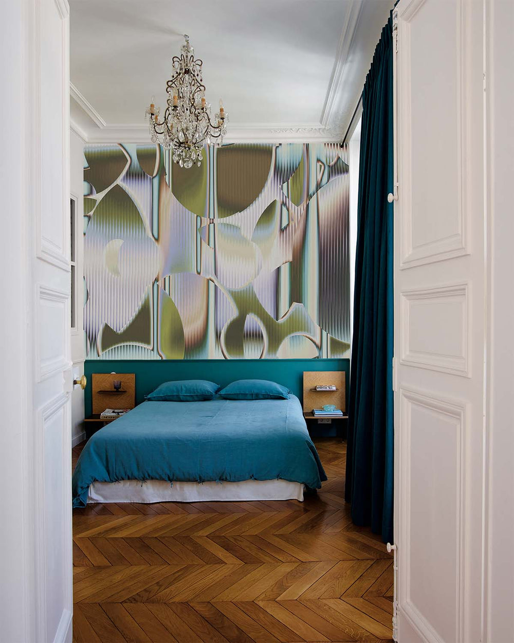 Seryi Grey Modern Geometric Abstract Mural M2992