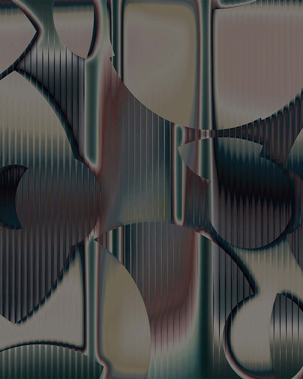 Capri Isle Modern Geometric Abstract Mural M2993 - Sample