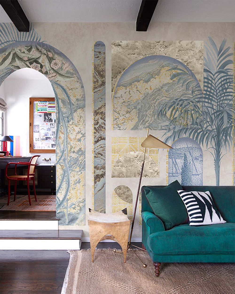 Pearl Oyster Tropical Trompe L'oeil Mural M2994