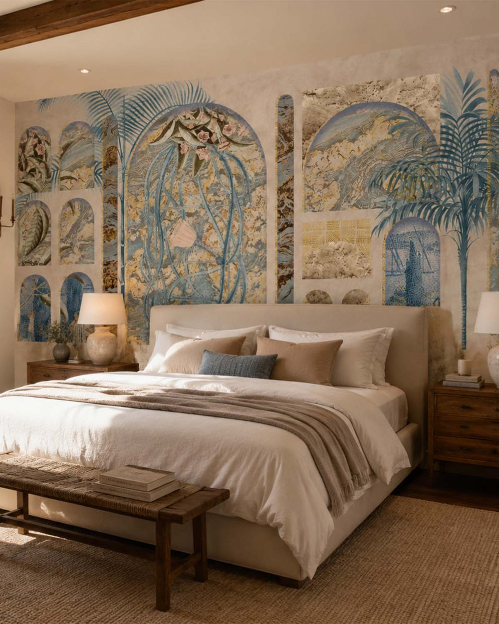 Pearl Oyster Tropical Trompe L'oeil Mural M2994 - Sample